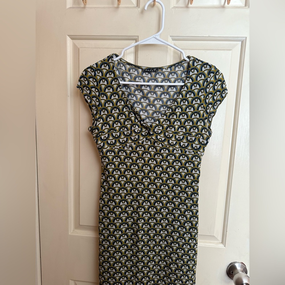 Yessuto Green Patterned Dress